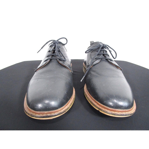 Shoe The Bear Black Leather Plain Toe Oxford Dress Shoes Men Sz 9 US/43 EU main image 8